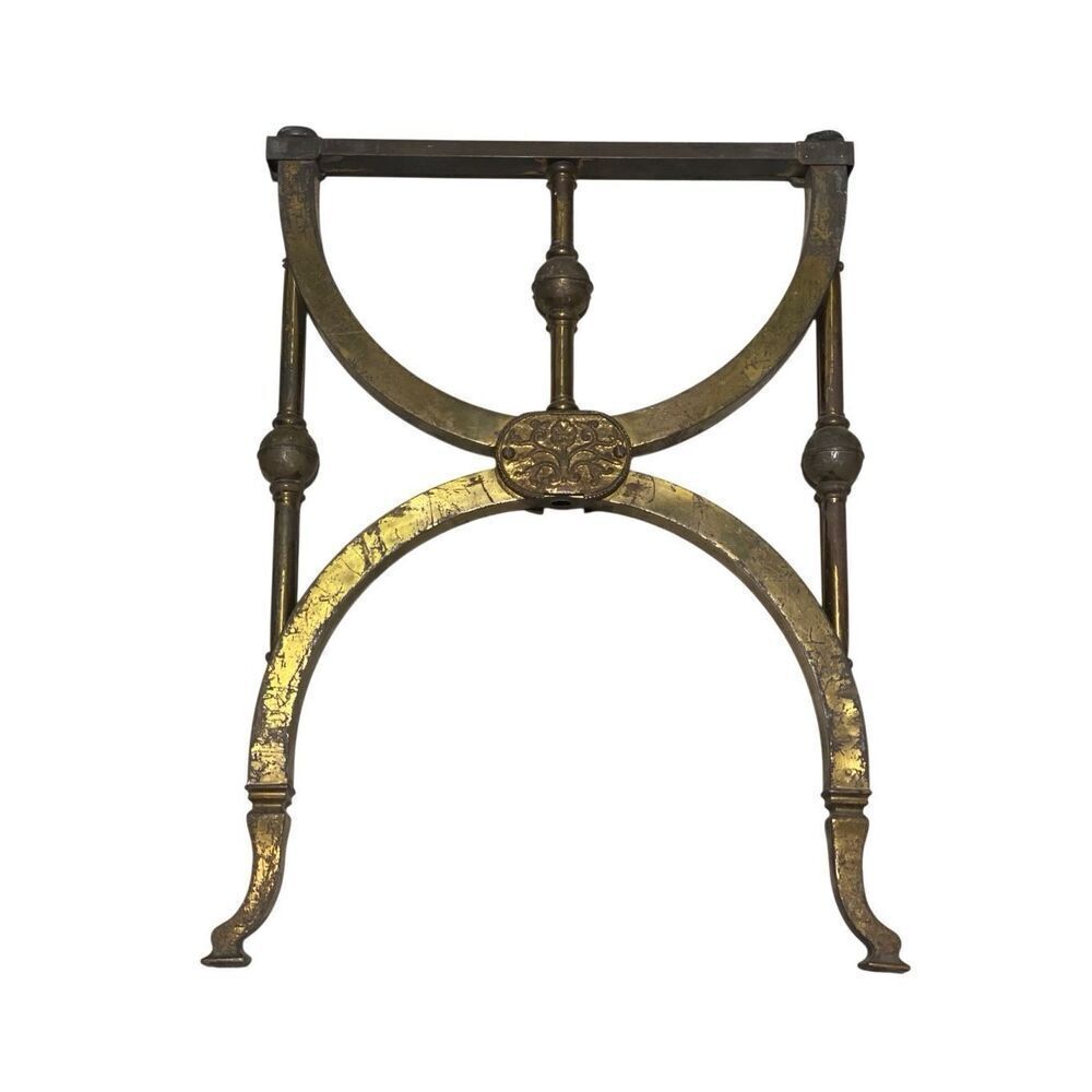 Antique Victorian Metal Bench Sides Legs Parts
